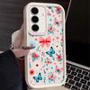 Pouzdro s motýlím květinovým vzorem proti pádu pro Samsung S25 Ultra S24 FE S23 S22 A56 A36 A26 A16 A15 A35 Matný nárazuvzdorný TPU měkký kryt na telefon