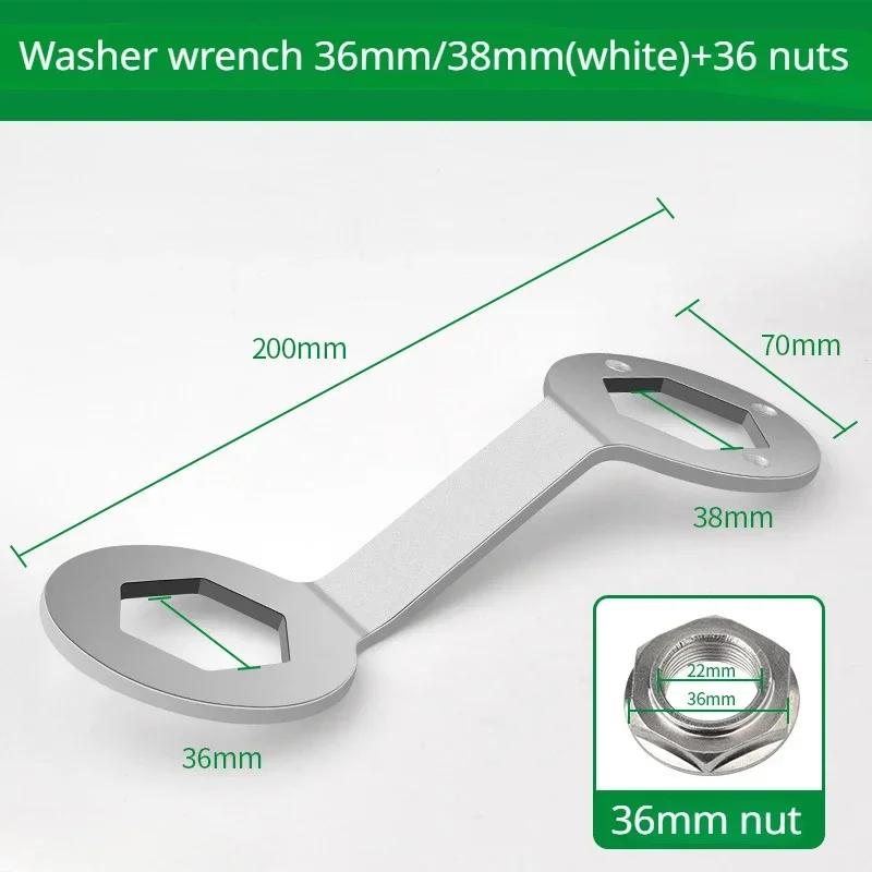 Washing Machine Wrench 36/38mm Nut Thickening Long Sleeve Spanner Washing Machine Disassembly Inner Barrel Screw Clutch Tool