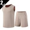 Men's Set Sleeveless Top, Quick Drying, Breathable Sports Fitness Comfortable Home Wear Can Be Worn Outside Fashionable Set