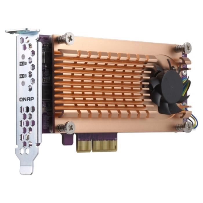 Adaptateur M.2 vers PCI - QNAP SYSTEMS - QM2-2S-220A - Or - PCIe 2.0 - M.2 22110/2280
