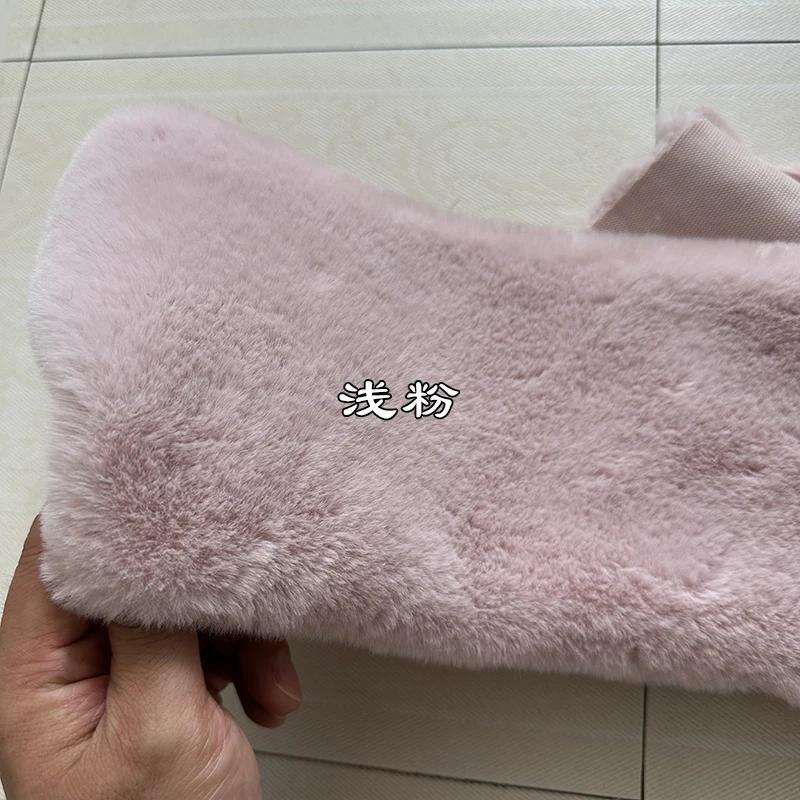 Short Plush Fabric Fur By The Meter for Pillowcases Clothing Sewing High-grade Soft Imitation Rabbit Hair Cloth Plain Thickened