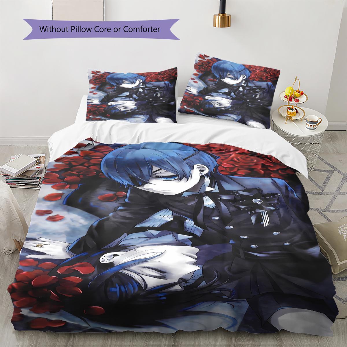 

Постельное белье с узором «Темный дворецкий», Комплект одеяла, Пододеяльник, Наволочка, Домашний подарок на день рождения (1 пододеяльник + 2 наволочки, без наполнителя) 135x200cm