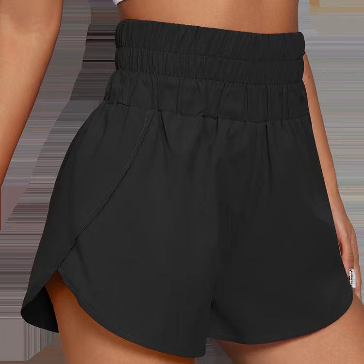European & American High-Waisted Women s Casual Elastic Waist Sports Shorts for Spring & Summer XL