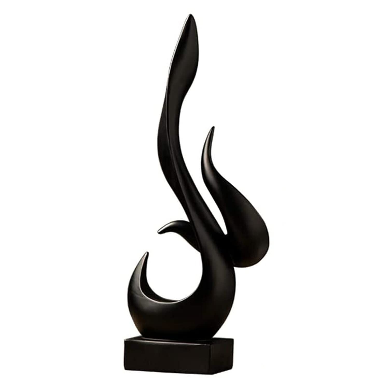 

Home Décor Fire Shape Table Decorating Matte Finish Ceramic Figures - (Black)