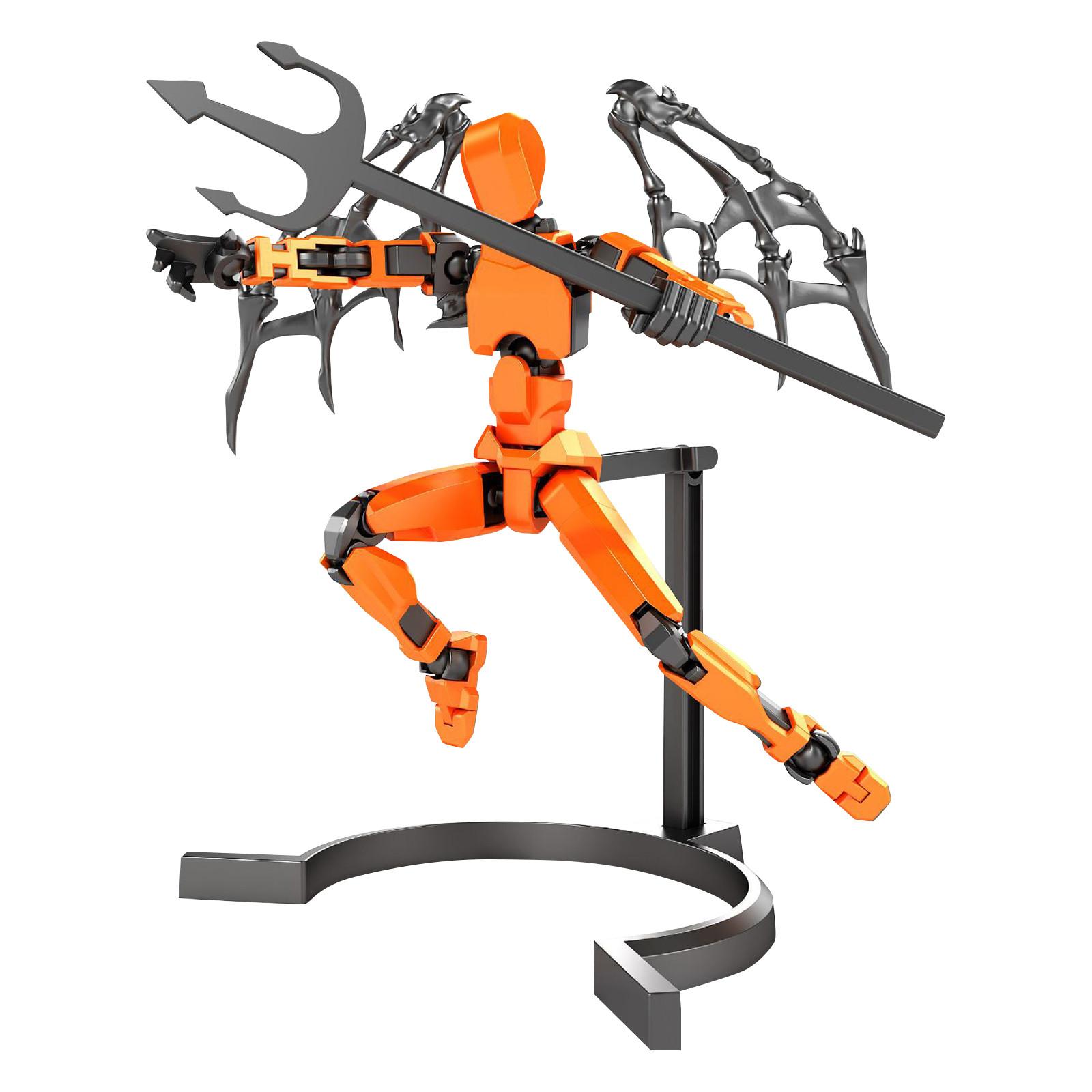 

Набор мобильных кукол, 3D-печатная мобильная кукла-робот Титан, подвижная мобильная кукла, подходит для коллекционеров, украшение рабочего стола One Size оранжевый