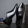 Men's Casual Leather Shoes Classic Black Business Dress Shoes Lightweight PU Soft Leather Hoes Men Dress Shoes Slip-On Loafers