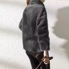 Women's Coral Fleece Plus Size Jacket Autumn Winter Double-Sided Fleece Warm Cardigan Hoodie Zipper Stand Collar Plush Jacket