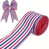5 Yard Premium Independence Day Ribbon With Striking American Flag Stripes For Creative Party Setup Gifts And