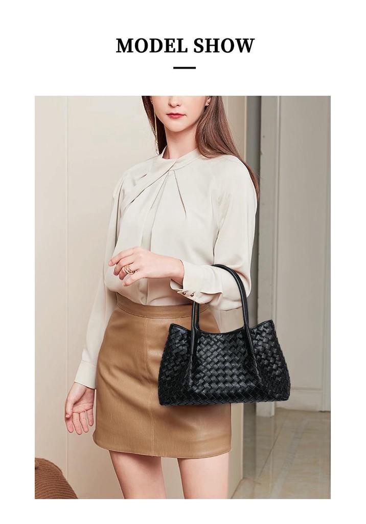 Borsa a Spalla Intrecciata a Forma di Raviolo di Nicchia di Alta Gamma Primavera/Estate - Design Semplice, alla Moda Sotto l'Ascella