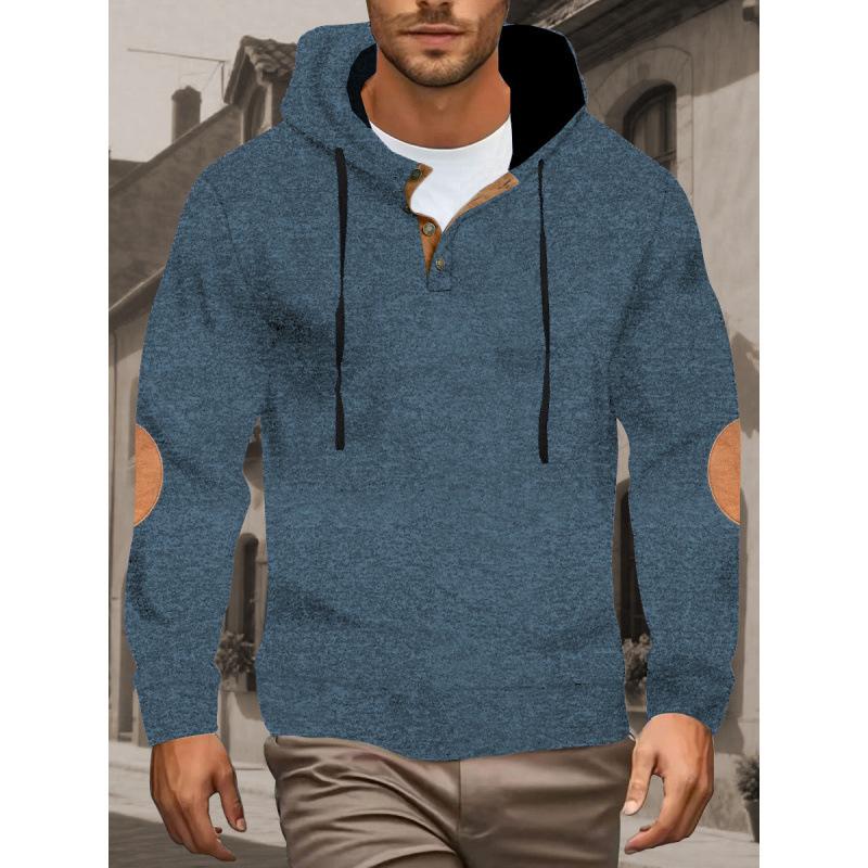 

New Men s Stand Collar Sweatshirt Jacket Knitted Joint Splicing Casual Jacquard Sweatshirt S синій
