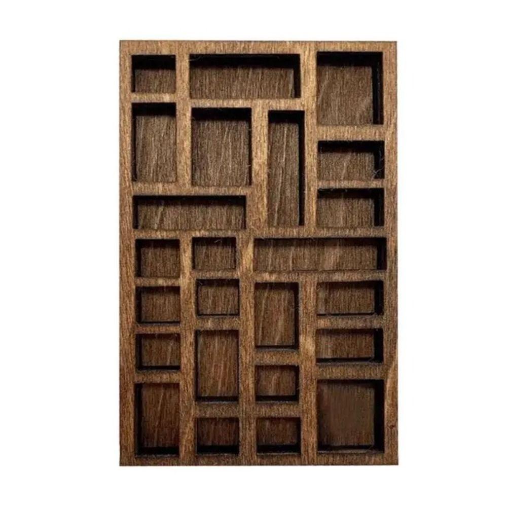 

Миниатюрная полка для безделушек против трещин, экономящая место, деревянный теневой бокс, элегантный держатель для ювелирных изделий, кукольный домик коричневый