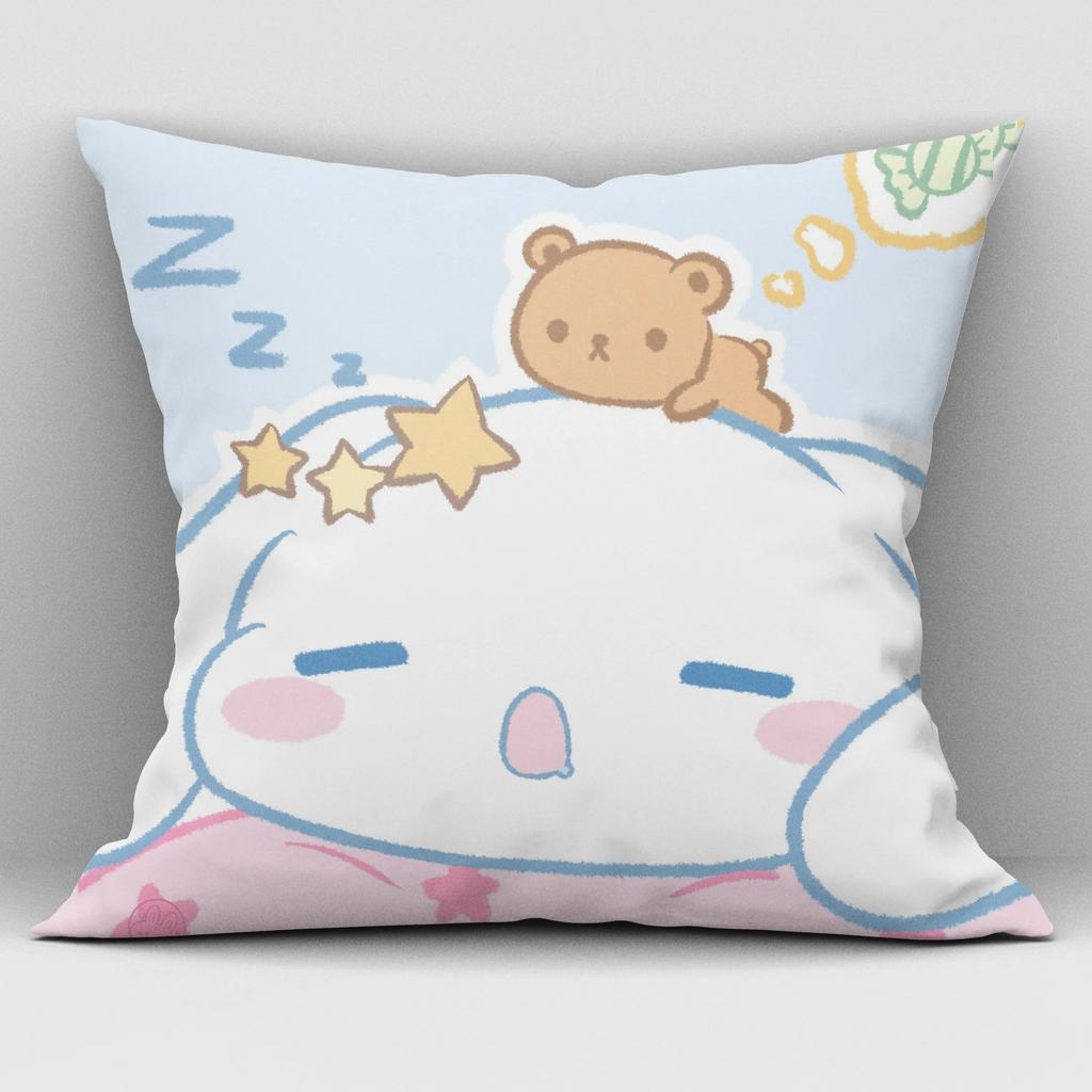 Sanrio Cinnamon Dog Big Eared Dog Pillow Cover Living Room Sofa Cushion Cover Kawaii Room Decoration Birthday Gift Gift