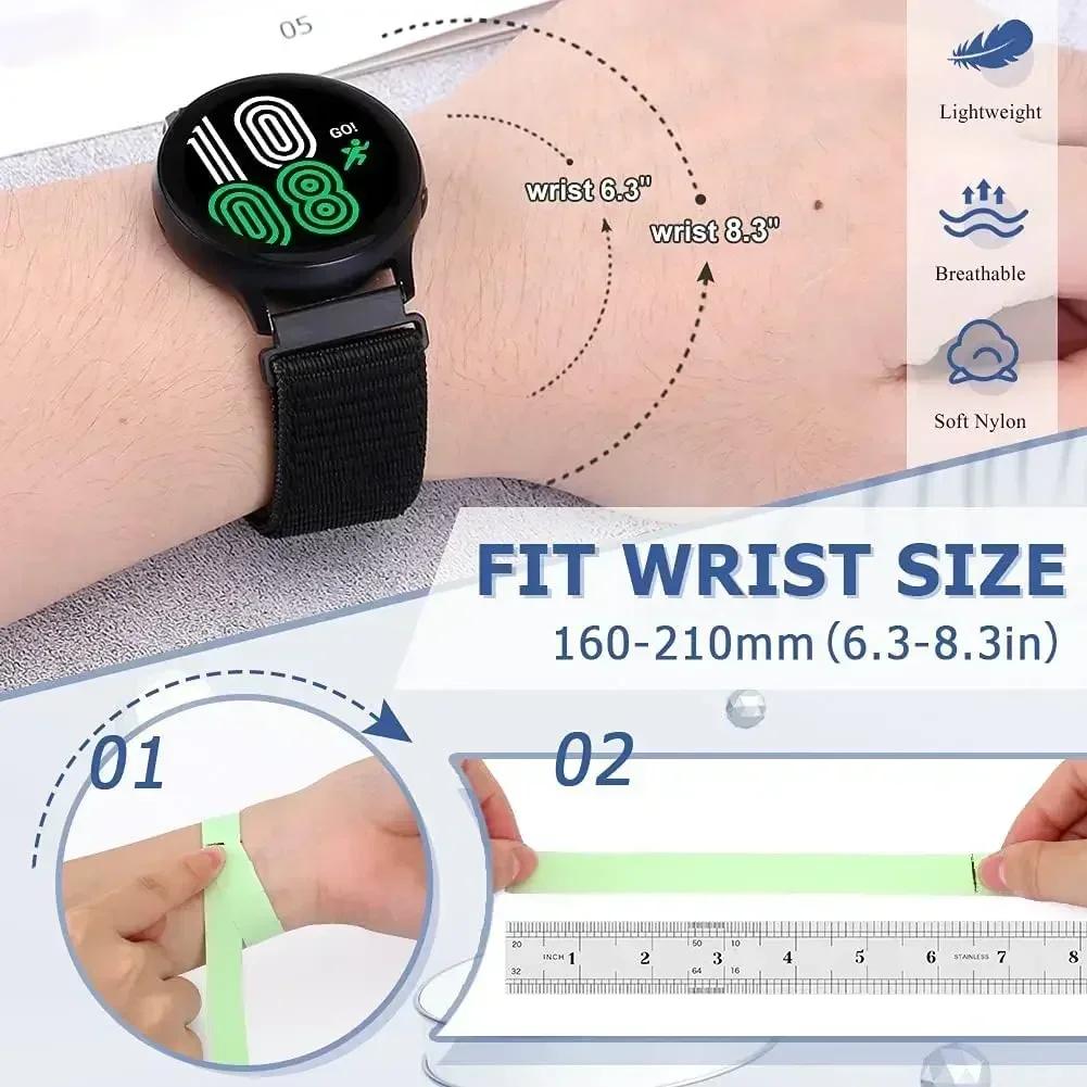 22mm 20mm Nylon Loop Band For Amazfit BALANCE/Active2/bip 6 5/GTR 4 3 PRO/GTS 4 2mini 3 Sport Bracelet Samsung Watch 7 6 5 Strap