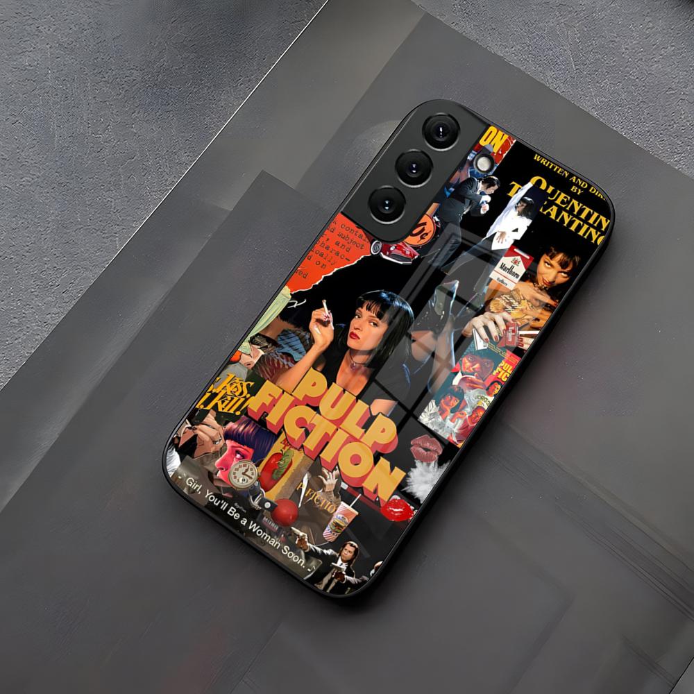 Movie Pulp Fiction Phone Case Glass For Samsung Galaxy S23 S25 S24 S21 S22 S20 Ultra Fe Plus A34 A15 A25 A52 A53 M54 Cover