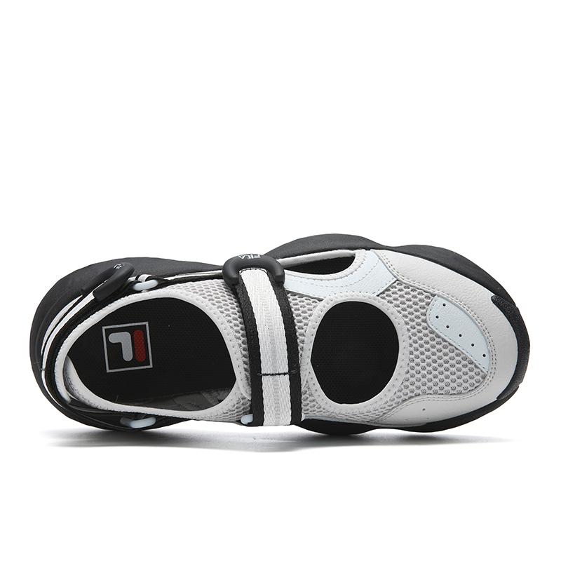 FILA Bagel Sandal Fashion Personality Trendy Minimalist Retro Sports Style Casual Versatile Breathable Thick Sole Velcro Water Shoes F12W622401FAI