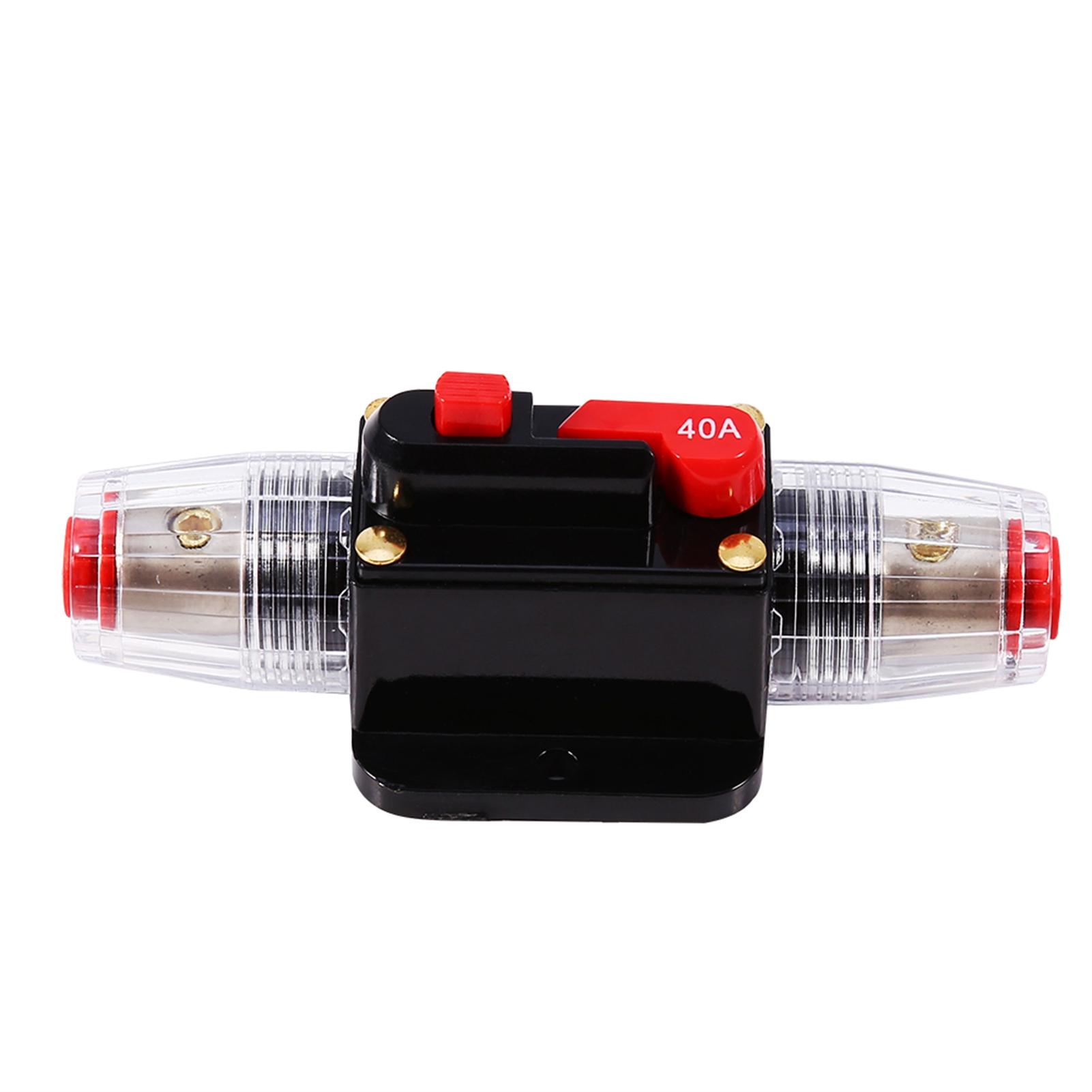 

1pc 12V DC 40A Circuit Breaker Reset Fuse Resettable Convenient Easy Use for Car