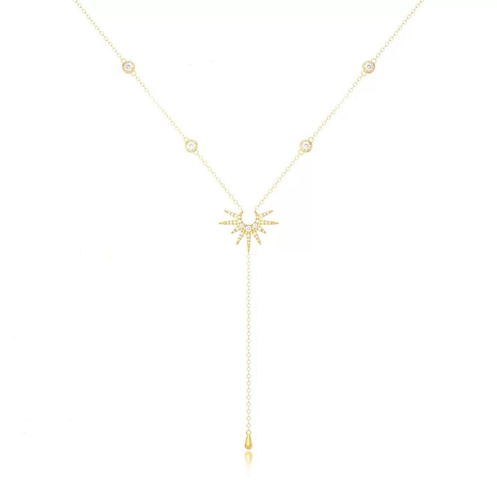 Hot-selling Fashionable Foreign Style Y Chain Fashionable Women Long Tassel Beach Chain Niche Set High-end Necklace Gift