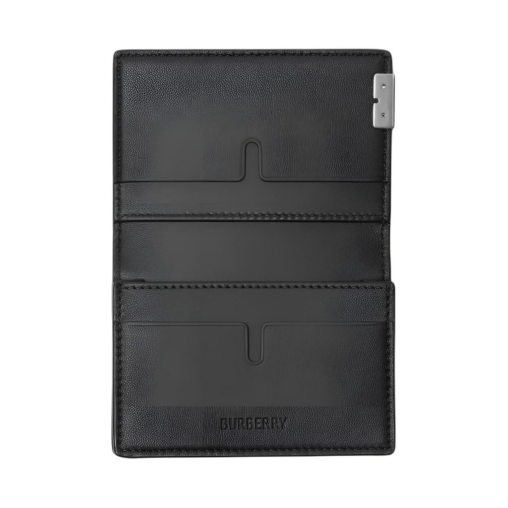 Burberry Letter Logo Flap Card Holder Women Wallets Black 80837721