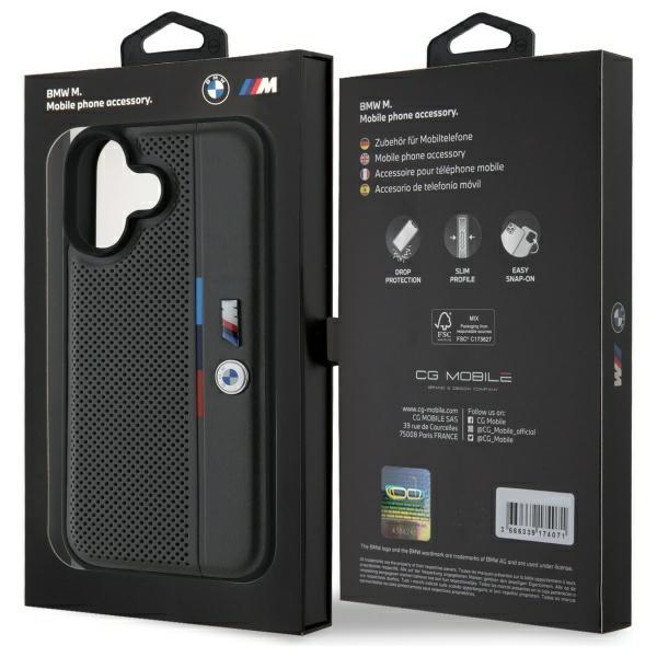 Bmw Bmhcp16S23Pupva Iphone 166.1 Antracyt/Anthracite Hardcase M Perforated Tricolor Detail Line