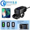 60W PD QC3.0 Motorcycle USB Fast Charger Handlebar Dual USB Socket with Switch Voltmeter Waterproof 12V Power Supply Adapter