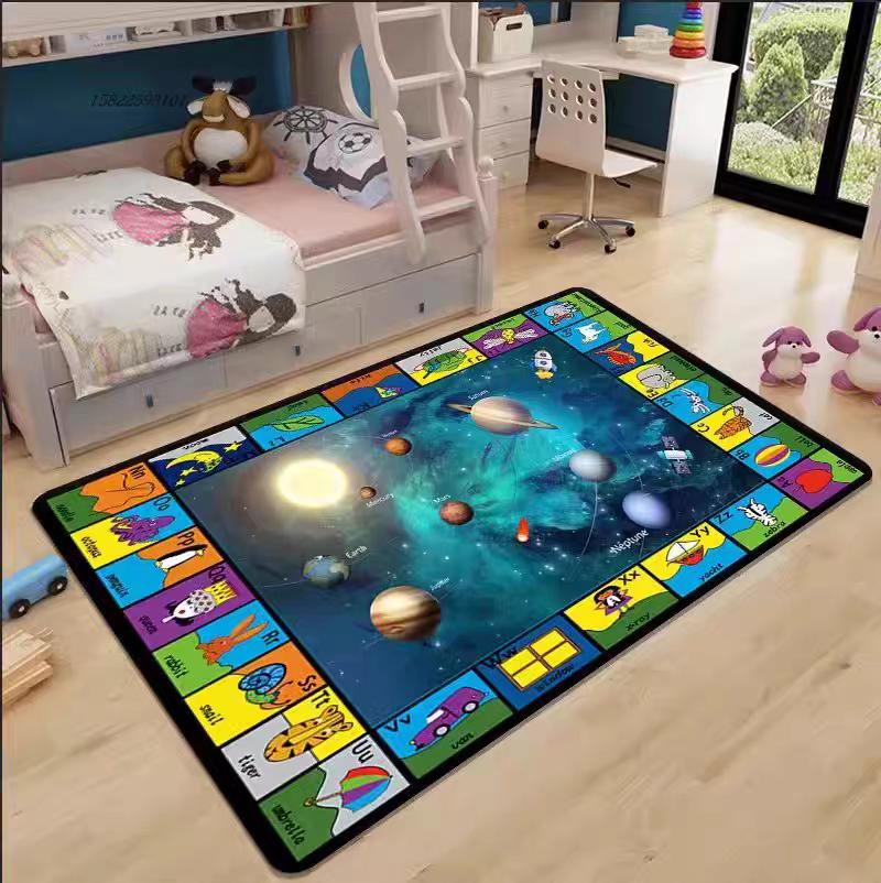 Cartoon-Spielteppich Große Teppiche für Kinder Wohnzimmer Schlafzimmer Sofabereich Teppich Rutschfeste Dekoration Baby Krabbelmatte Heimdekoration