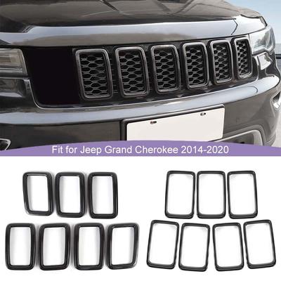 Car Grille Engine Hood Decoration Cover Stickers For Jeep Grand Cherokee 2017-2020 ABS Car Exterior Accessories
