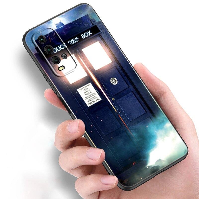 Custodia Tardis Box Doctor Who Van Gogh Per Xiaomi Redmi Note 11 10 9 8 Pro 11T 10T 10S 9S 8T 9 9A 9C 9T Cover Nera Coque Funda