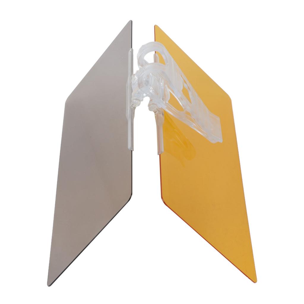 2 w 1 Przeciwodblaskowy Osłona Przeciwsłoneczna Dzień Noc Podwójnego Użytku Czarno-Żółta Obrotowa Odporna na UV Uniwersalna