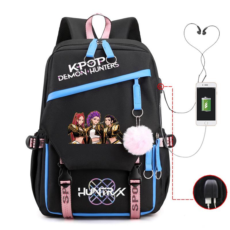 Animation Peripheral Printing Korean Version Style Children'S Backpack College Style Junior High School Student Leisure Schoolbag
