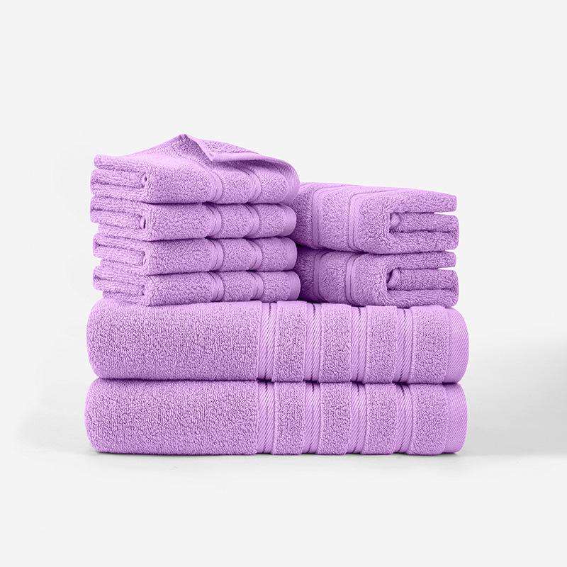 Plain Cotton Eight-piece Set of Towels 22 Towels 4 Square Towels, Promotional Embroidery Available