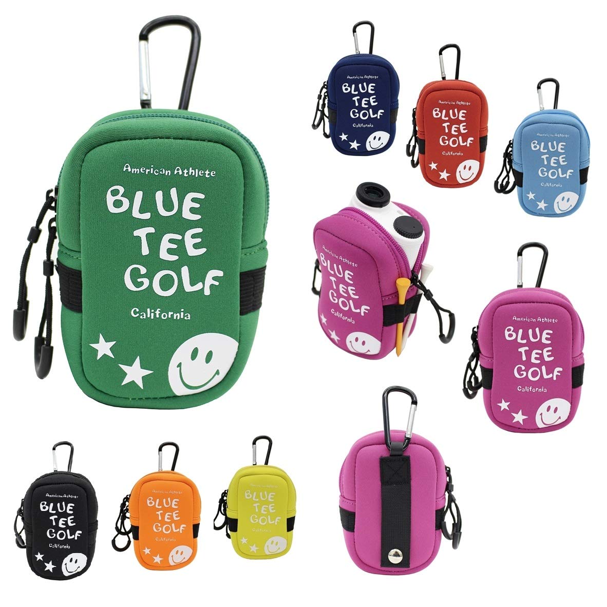 

Blue Tee Golf Stretch Pouch AC009 golf and Multi-Purpose [Stores balls, rangefinders, more!] (Green) зелёный