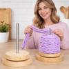Wooden Yarn Rotating Tool Portable Thread Holder Auxiliary Tool Yarn Ball Holder  Crochet Work