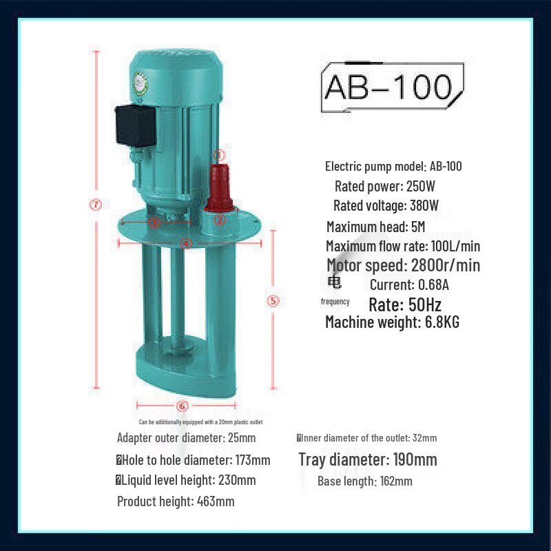 

Jun Ding Ying AB-100 250W 380V Three-Phase Industrial Machine Tool Pump