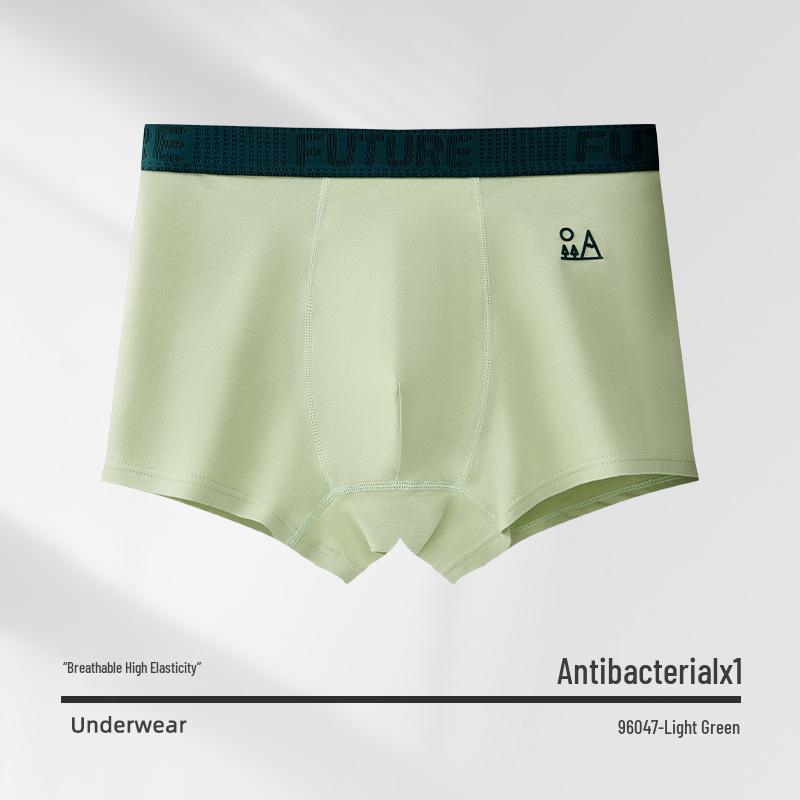 Teen Boys' Antibacterial Pure Cotton Boxer Briefs (10A) - All-Cotton Crotch Development Period Underwear