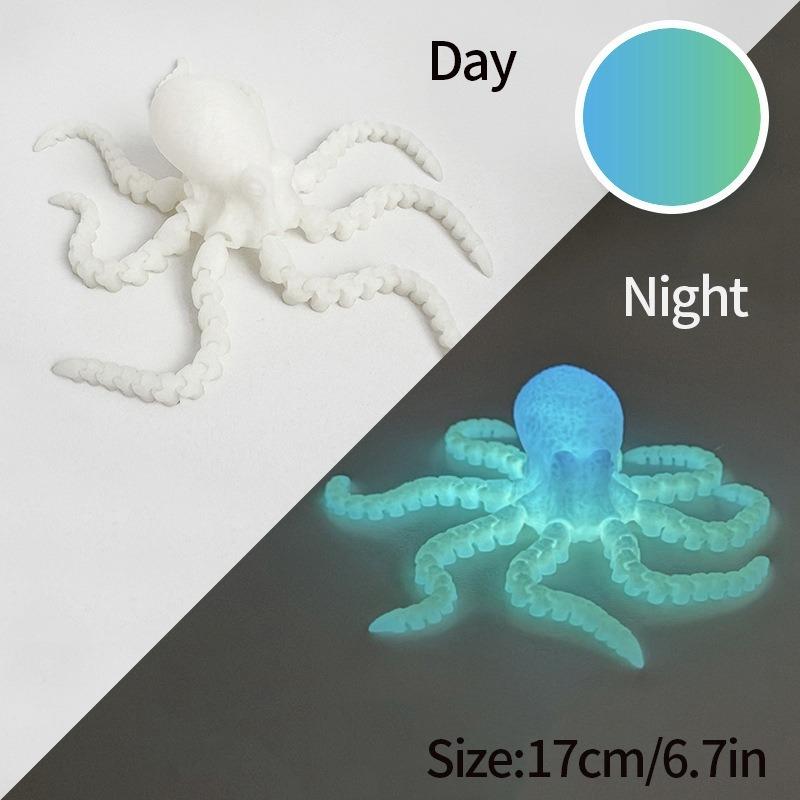 3D Printed Octopus Arm Joints Can Be Used To Make Handcrafted Night-Light Ornaments, Toys, Handicrafts And Table Decorations.