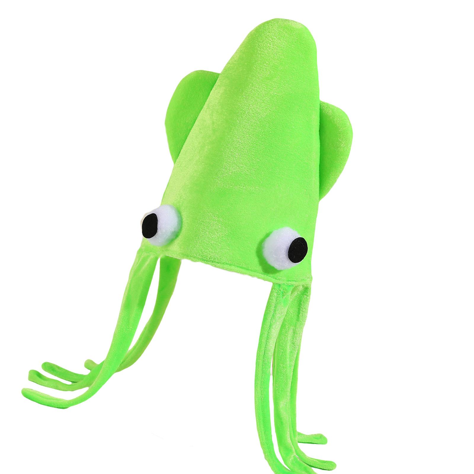 

Creative Cuttlefish Headpiece For Themed Parties Music Festival Celebration Headgear Hat for Adult Costume Accessory зелёный