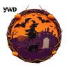 Farmhouse Door Hanger Vintage Wooden Halloween Welcome Hanger, Pumpkin Ghost Skull Witch Wall Indoor Hanging Sign, Decor for Front Porch Decoration