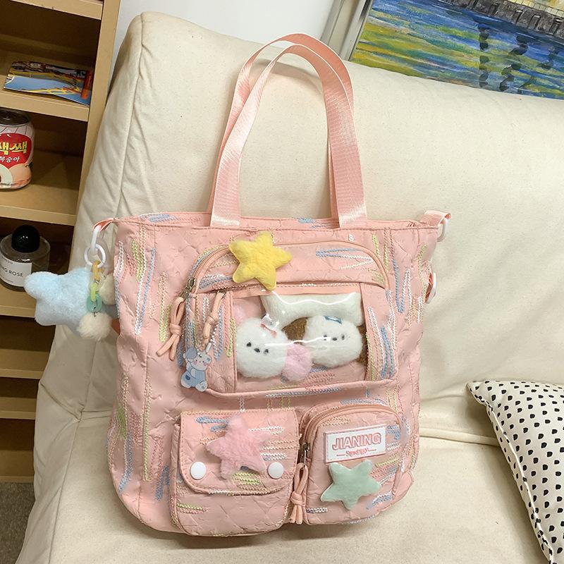 Schoolbag Children Elementary School Students Junior High School Girls Multi Layer High Value Ins Pain Bag Backpack