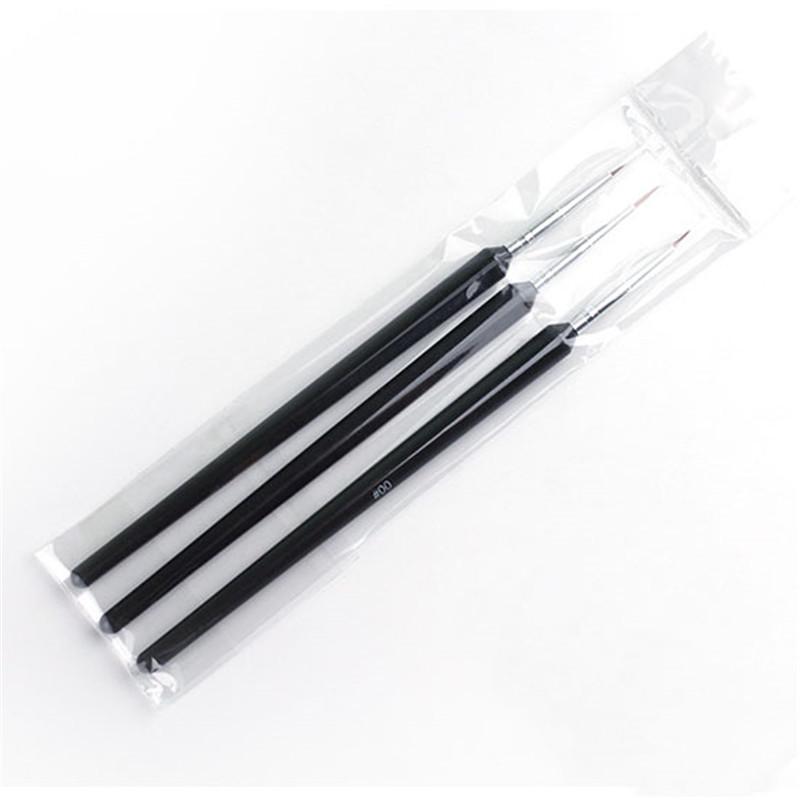 3 ks Ultra jemný detailní liner Akvarelový štětec na malování nehtů DIY Kreslení Obkreslování Manikúrní a umělecké nástroje