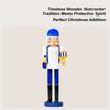 Nutcracker Christmas Decor Decorative Nutcracker 14inch Wooden Figurine Decoration For Indoor Outdoor Home Porch Party Family