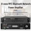 Huidu Professional 8-Zone Network PA Amplifier with MP3 & Bluetooth (CN Version)