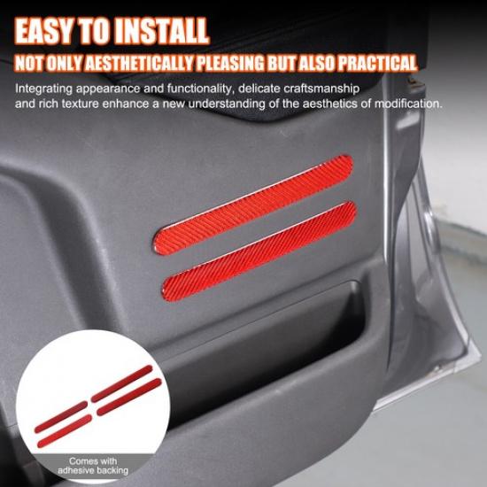 Red Carbon Interior Door Panel Groove Trim Sticker For Nissan Frontier 2005-