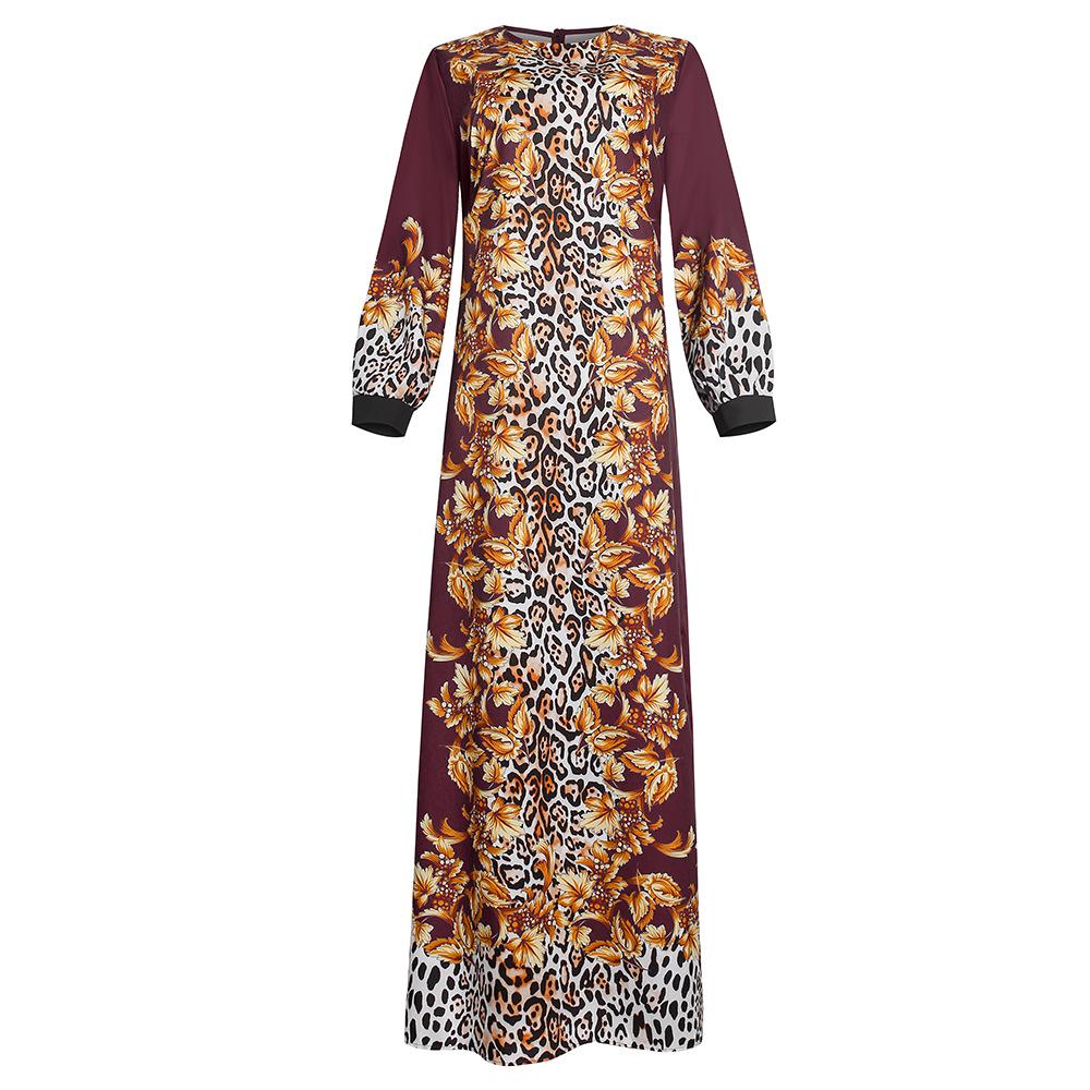 

Женское платье-пуловер большого размера с принтом африканского тигра и карманами 2XL красный