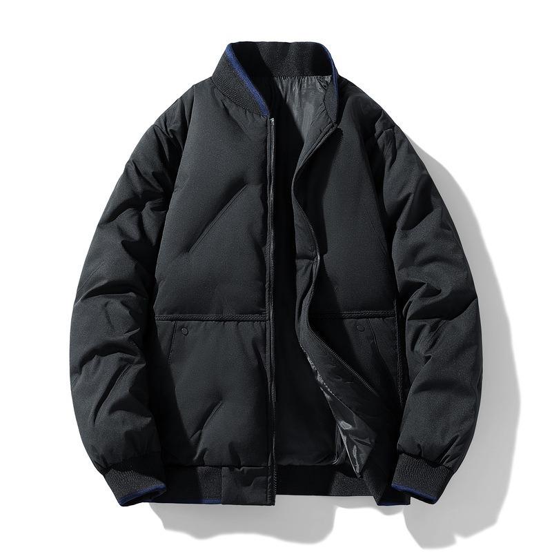 Winter new cotton jacket men's trendy baseball jersey simple versatile stand-up collar cotton-padded jacket