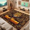 Decorative Artwork Theme Crystal Velvet Floor Rug Personalized Custom Name Text Warm Carpet Home Decoration