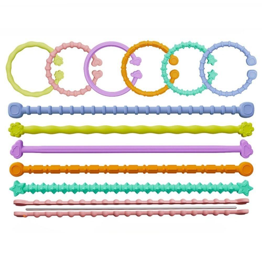 6Pcs Pressure Relief Fingertip Sensory Ring Educational Flexible Fidget Sticks  Airplane