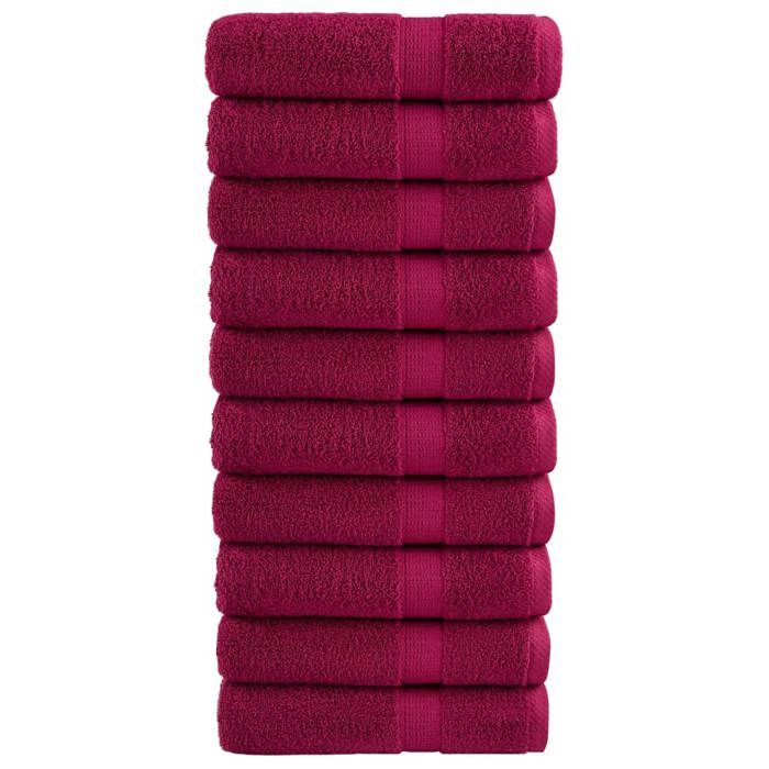 VidaXL Essuie-mains de Qualité Supérieure 10 pcs, Serviettes de Bain, Serviettes à Main, Débarbouillettes de Salle de Bain, 137211