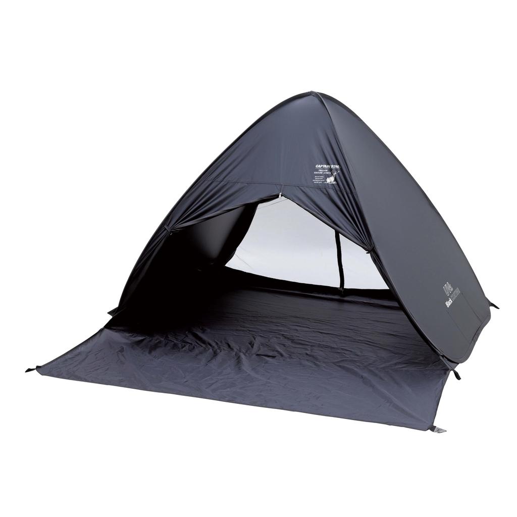 Captain Stag Tent Tent Beach UV Protection Full Closure Tatami Mats People 6 Pegs and Carry Bag Included Black CS Black Label (CAPTAIN STAG) Pop-up