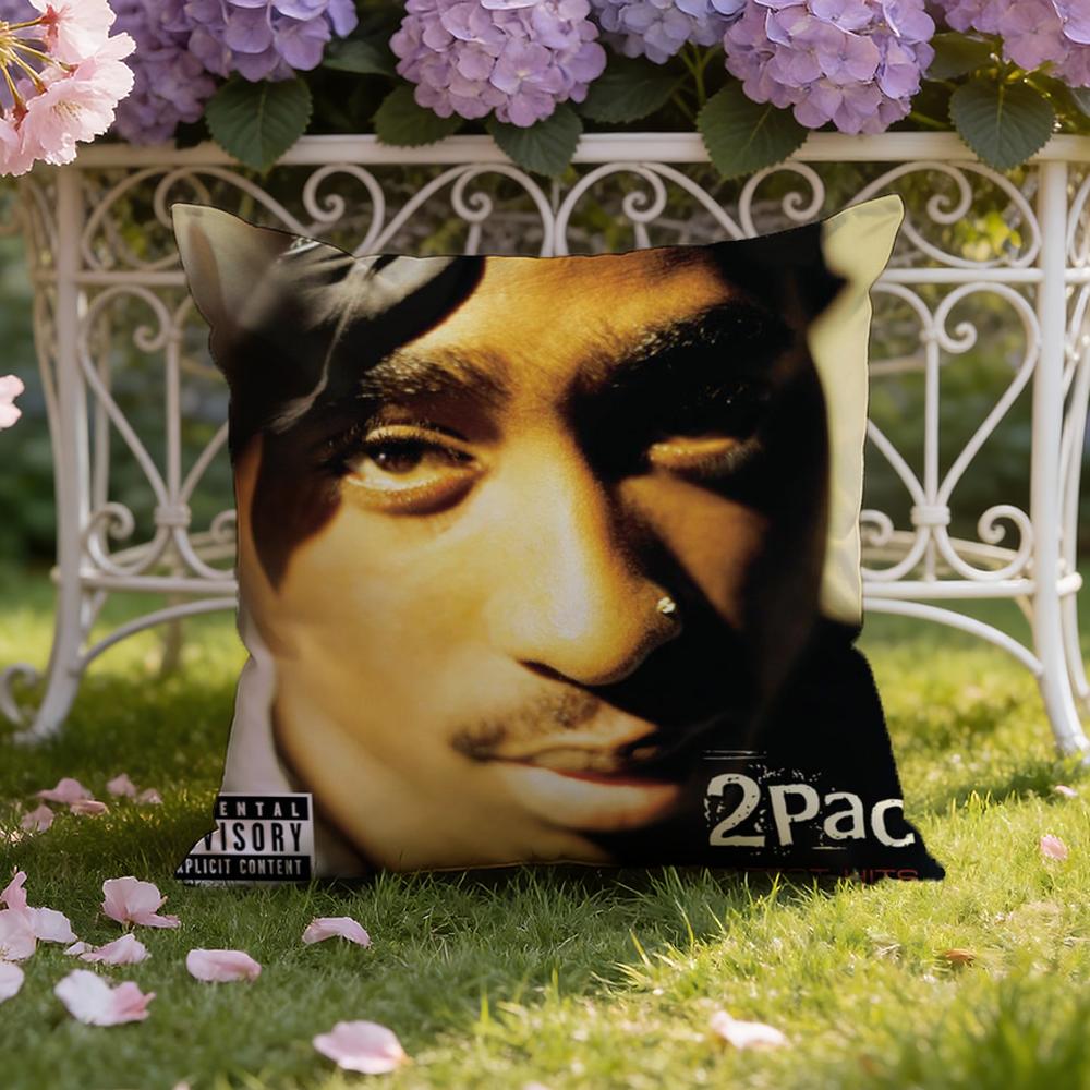2P-PAC Tupac S-Shakur Cushion Cover Home & Car Dual-Scene Pillow Cover: Reversible for Premium Comfort