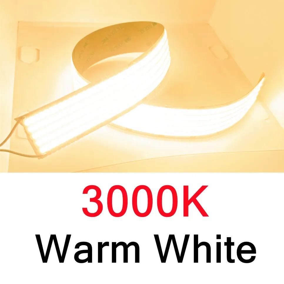 1600LED/m 30mm Wide Super Bright COB LED Strip DC24V LED Ribbon Tape Indoor Lighting TV Backlight Flexible Ribbon Rope LED Strip